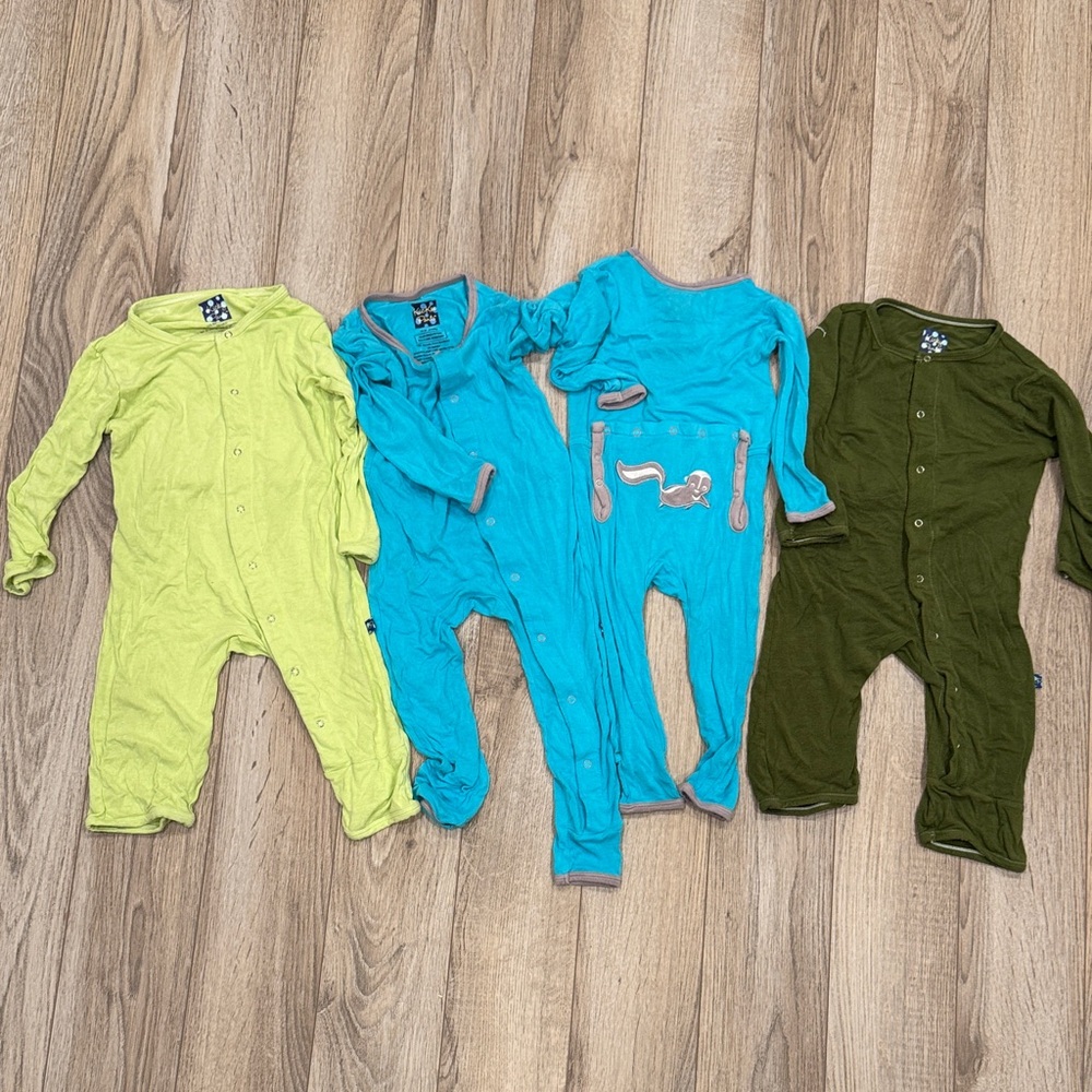 Kickee Pants Kids One Pieces - Lime, Aqua, Olive